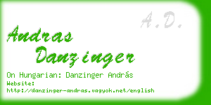 andras danzinger business card